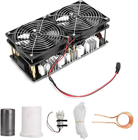 VBESTLIFE 2500W ZVS Induction Heater Heating PCB Board Module, 12-48V DIY High Frequency Induction Heating Machine Module Flyback Driver with Crucible Water Pump Pipe