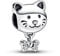 PANDORA Katze & Schleife Charm aus Sterling Silber mit Zirkonia - Kompatibel mit PANDORA Moments Armbänder