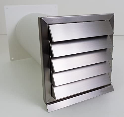 VentilationNord Energiespar Edelstahl Mauerkasten Ø100 Insektenschutzgitter
