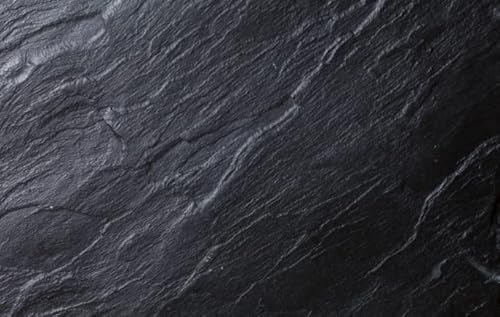 Biznest 50X40Cm Tempered Glass Worktop Saver Black Slate Dishwasher Safe 5mm Chopping Board