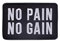 Elitex Training Bestickter Aufnäher mit Haken- und Schlaufenrückseite – No Pain No Gain – Aufnäher für Rucksäcke und Westen Cross-Training und Fitnessstudio