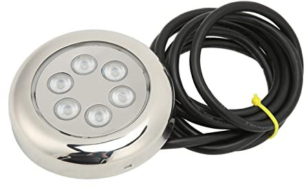 Fockety LED-Unterwasser-Boot-Lichter, 3.5in IP68 wasserdicht LED-Unterwasser-Licht, Oberflächenmontage, 12V-24VDC, Unterwasser-Balkenlicht für Boote Yachten Kreuzfahrtschiffe Segelboot (Weißes Licht)