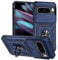 XINYEXIN Case for Google Pixel 8 Pro with Sliding Camera Cover Ring Holder Magnetic Kickstand Shockproof Heavy Duty Protective Outdoor Armor Case - Blue