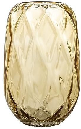 Bloomingville Klarasofie Vase, Gelb, Glas