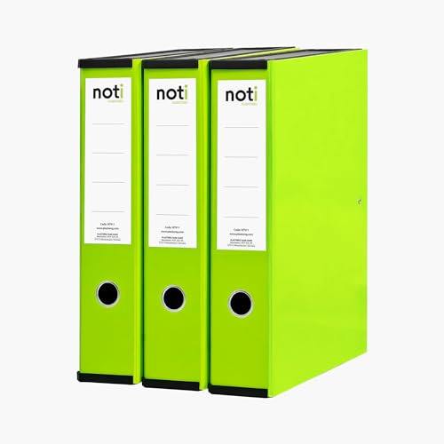 Box File Laminated Foolscap, Lockspring, Ring Pull & Catch, 75mm Spine, Green (Box of 3)