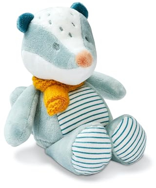 Nattou Cuddly Badger Felix, 21 cm, Dusty Blue