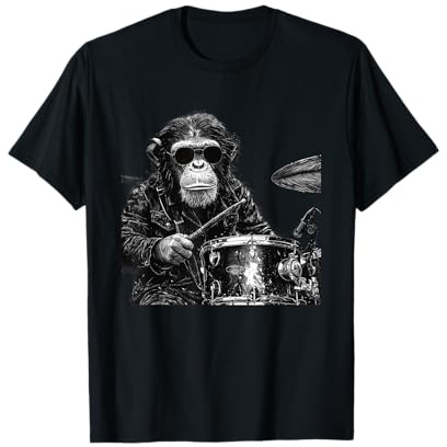 Affe spielt Schlagzeug T-Shirt