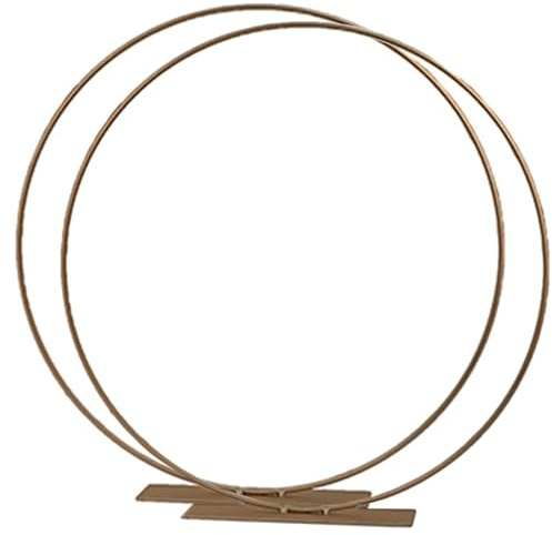 Deko-Ring mit Fuß zum Hinstellen Gold 30 cm Deko für Trockenblumen Tisch-Deko Hochzeit Geburtstag Kranz (2)