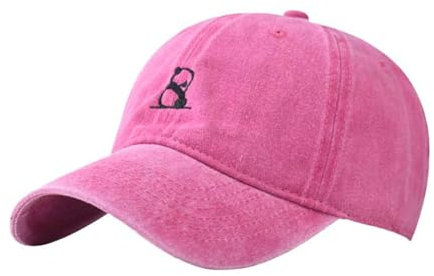 HUOQI Stickerei einfarbige Entenmütze Trend Persönlichkeit Outdoor-Druck atmungsaktive Mesh-Mütze Che Mütze (Hot Pink, One Size)