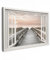 MuchoWow© Leinwand Bilder 90x60 cm Wanddeko Wohnzimmer Aesthetic Room Decor Deko Zimmer Wandbilder Moderne Bild auf Leinwand Fensterblick - Strand - Meer - Sonnenuntergang
