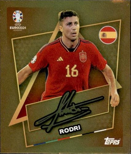 Topps EM 2024 Germany Einzelsticker Star Spieler Signature (ESP SP - Rodri - Star Player - Gold Signiture)