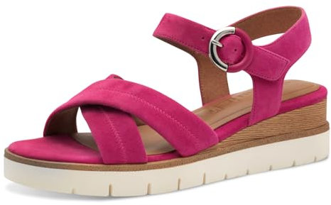 Tamaris Donna 1-28202-42 - Sandali con zeppa Fuxia, taglia 41 EU, Fucsia, 41 EU