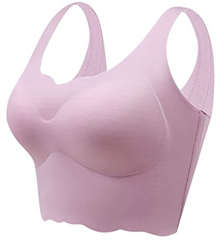 Generico Adesivo Seno Reggiseno Fascia Trasparente Dietro Reggiseno da Donna Sottile in di Ghiaccio Comodo Reggiseno Sportivo Senza Cuciture di Taglie Forti con Coppette Reggiseno Adesive (D, XL)
