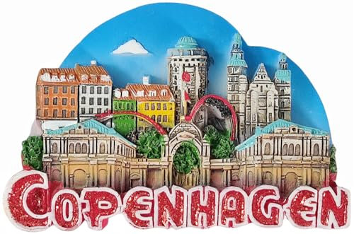 Kühlschrankmagnet, Kopenhagen, das Königreich Dänemark, Reise-Souvenir, 3D-Dekoration, Bastel-Kollektion
