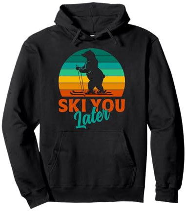 Skifahrer SKI YOU LATER Lustiges Skifahren Kinder Pullover Hoodie