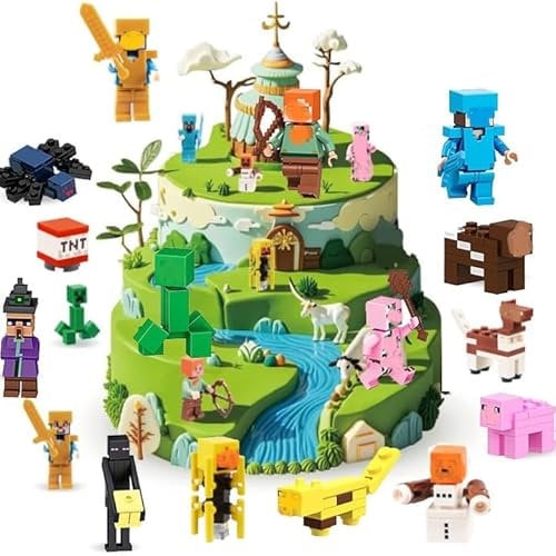 SupaWeiss 16pcs Cake Topper,Birthday Cake Toppers,Action Figures Cake Toppers,Cake Topper Cupcake Toppers for Boys Girls,Birthday Party Cake Cupcake Decorations