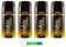 4x Malizia Uomo Ambra Eau De Toilette Deodorante EDT - Deodorant Deo Spray 150ml + Beni Culinari Kostenloser Schlüsselanhänger