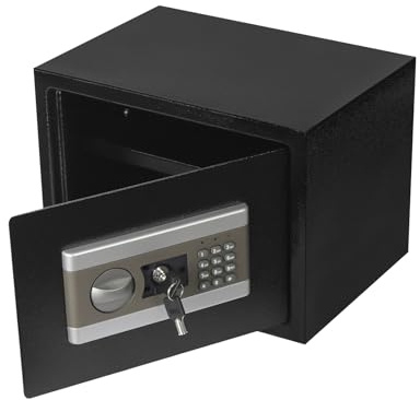 22L Safe Tresor Feuerfest & Wasserdicht | Kleiner Heimtresor mit Zahlenschloss für Zuhause, Wandmontage | Sicherer Aufbewahrung für Schmuck, Bargeld & A4-Dokumente 38x25x25cm