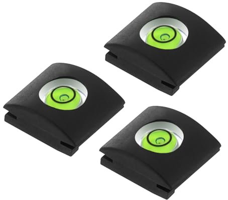 PATIKIL Camera Level Hot Shoe Cover Cap, 5 Pcs 1 Axis Universal Flashlight Bubble Level Camera Protector for Nikon for Fujifilm for Pentax DSLR/SLR Camera, Black