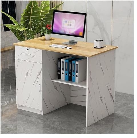 Moderner Empfangstisch aus Holz für Büro, Computertisch und Salon, Kassenbüro