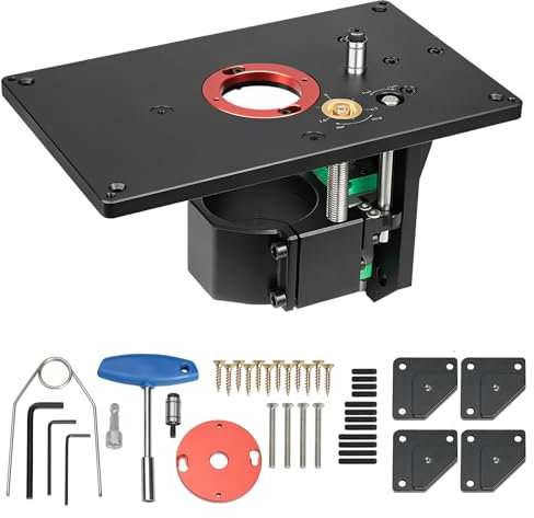 Oberfräsenhebetisch,Frästisch für Oberfräse,Router Tisch Lift Kit,Trimmen Maschine Invertiert Hubtisch Frästisch,Trimmmaschine Inverted Lifting Table Router Lift,für Holzbearbeitung