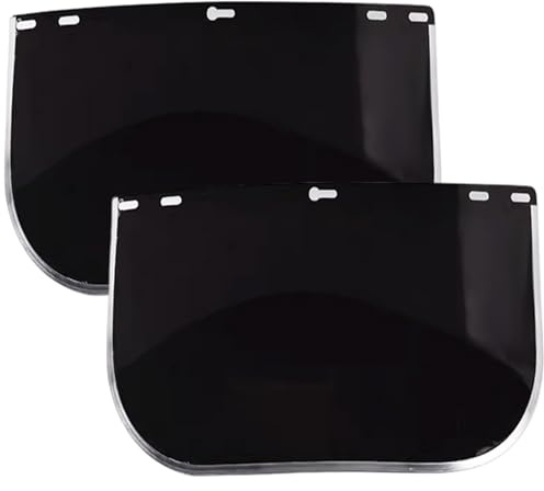 Gesichtsschild für Hardhelm, 2pcs getöntes Gesichtsschild, 15, 5 x 7, 9 Zoll Ersatzsicherheit für Helf, Schweißen, Schleifen, DIY, Cosplay -Helm, Helm Visor