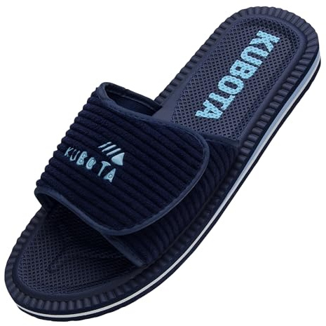 Kubota Badelatschen mit Klettverschluss für Herren & Damen Blau 41