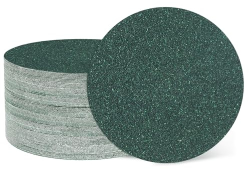 sourcing map 50 Pcs 3 Inch Sanding Disc 80 Grit Green Zirconia | Hook and Loop Sandpaper Random Orbital Sander Pads for Woodworking Metal Stone Grinding and Polishing