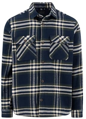 FYNCH-HATTON Overshirt aus Flanell mit Karomuster und Brusttaschen