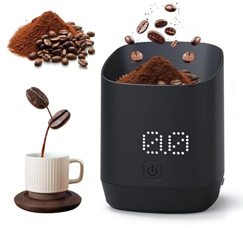 Vaso Dosificador Café Digital 0.1g Precisión,Báscula Café Recargable USB-C | con Temporizador, Balanza Espresso Portátil para Pour Over, Accesorios Café Regalo,dosificador y accesorios