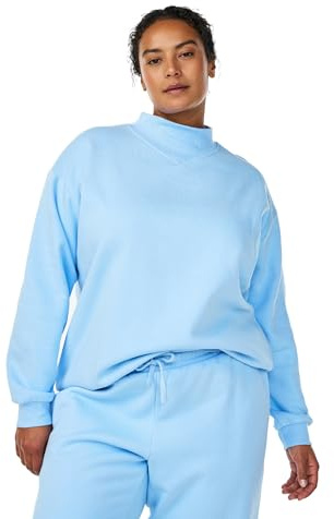 Zizzi Damen Große Größen Sweatshirt Hoher Kragen Lange Ärmel Größe 42-60