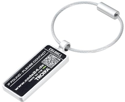 TROIKA Taschenanhänger Gepäckanhänger ANONYMUS Lost and Found Service zum einfachen Befestigen an Koffern, Taschen – erschwert den Diebstahl aus Metallguss, verchromt silberfarben