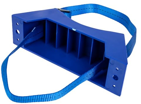 Amosfun Support Mural pour Bouteille de Gaz 40 L Bleu en Abs et Polypropylène avec Sangle de Fixation, Support Robuste et Compact pour Bouteilles D’oxygène, Propane et Azote,