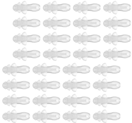 VERDANVERSE 30 Paar Transparente Silikon Ohrstöpsel Wiederverwendbar Geräuschdämpfend für Schwimmen Duschen Wassersport und Schlaf