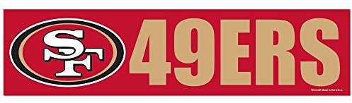 Wincraft NFL Aufkleber San Francisco 49ers, Rot, 3 x 12