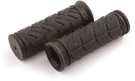 Clarks Gummigriffe – Paar 90 mm Easy-Fit Fahrradlenkergriffe aus Gummi mit gepolstertem Griff und schwarzen Endkappen