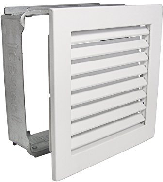 Kaltluftgitter KG 2020 W Weiss 200 x 200 mm Lüftungsgitter mit Einbaurahmen