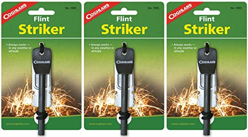 Coghlan's Flint Striker Ferro Cerrium Fire Starter Rod w/Steel Camping (3-Pack)