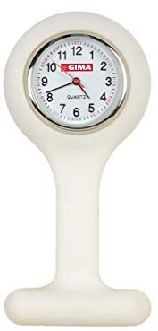 GiMa ns881white Uhr für Krankenschwestern, rund, weiß