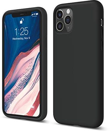 elago Liquid Silicone Case Designed for iPhone 11 Pro Case (5.8), Premium Silicone, Full Body Protection : 3 Layer Shockproof Cover Case (Black)