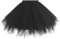 Hanpceirs Damen 1950er Vintage Tüll Petticoat Rock Ballett Bubble Tutu, XXL, Schwarz