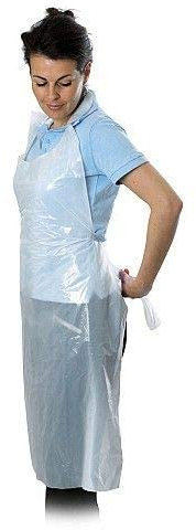 White polythene transparent waterproof plastic disposable aprons 110x75 cm easy tou use and dispose multiuse for work comfortable for any size protective for clothes keeps you dry and clean
