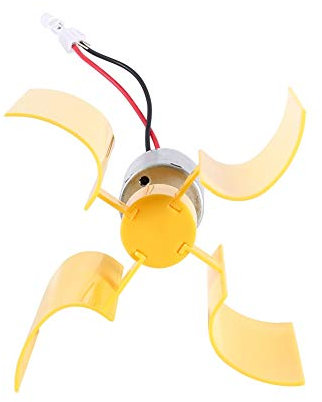Dc Motor 12V 6W 4400Rpm, Kids Windmill Motor, Wind Electricity Generator, Wind Turbine Generator, DIY Small Motor Vertical Wind Turbines Blades Breeze Electricity Generator Kit for Make Science Model