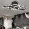LED Deckenleuchte Wohnzimmerlampe Dimmbar Mit Fernbedienung Deckenlampe 100W Modern Decke Schlafzimmerlampe Acryl Lampenschirm Aluminium Design Lampe Für Esszimmerlampe Bürolampe Küchelampe,Schwarz