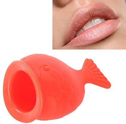 Herramienta para rellenar los labios, herramienta de silicona para rellenar los labios, herramienta de belleza para mujer, portátil, en forma de pez, para realzar los labios