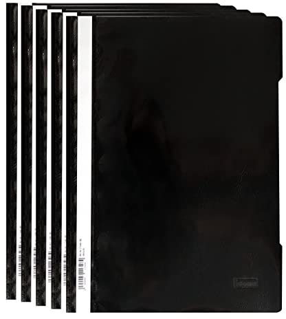 Idena 11348 - Schnellhefter DIN A4, aus PP, Stärke 250 µ, schwarz, 5 Stück