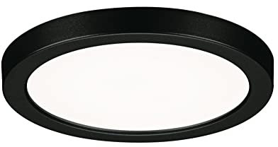 Paulmann 79962 LED Panel Einbaupanel Areo IP44 118mm rund incl. 1x6,5 W Tageslichtweiß Schwarz Kunststoff Deckenleuchte 4000 K