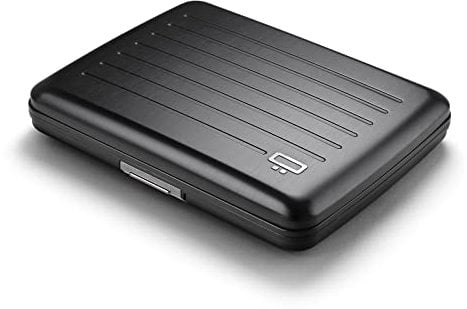 ÖGON -DESIGNS- Aluminium Geldbörse, Große Kapazität mit Metallverschluss, RFID Schutz vor Betrug und Entmagnetisierung, Modell Smart Case Oslo Large