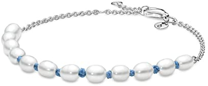 Pandora Bracelet Cordon Bleu Perles de Culture d'Eau Douce Traitées 591689C01-16