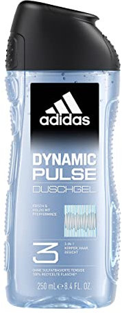 adidas 3in1 Dynamic Pulse Duschgel für ihn, mit holzig-frischem Duft, 250 ml
